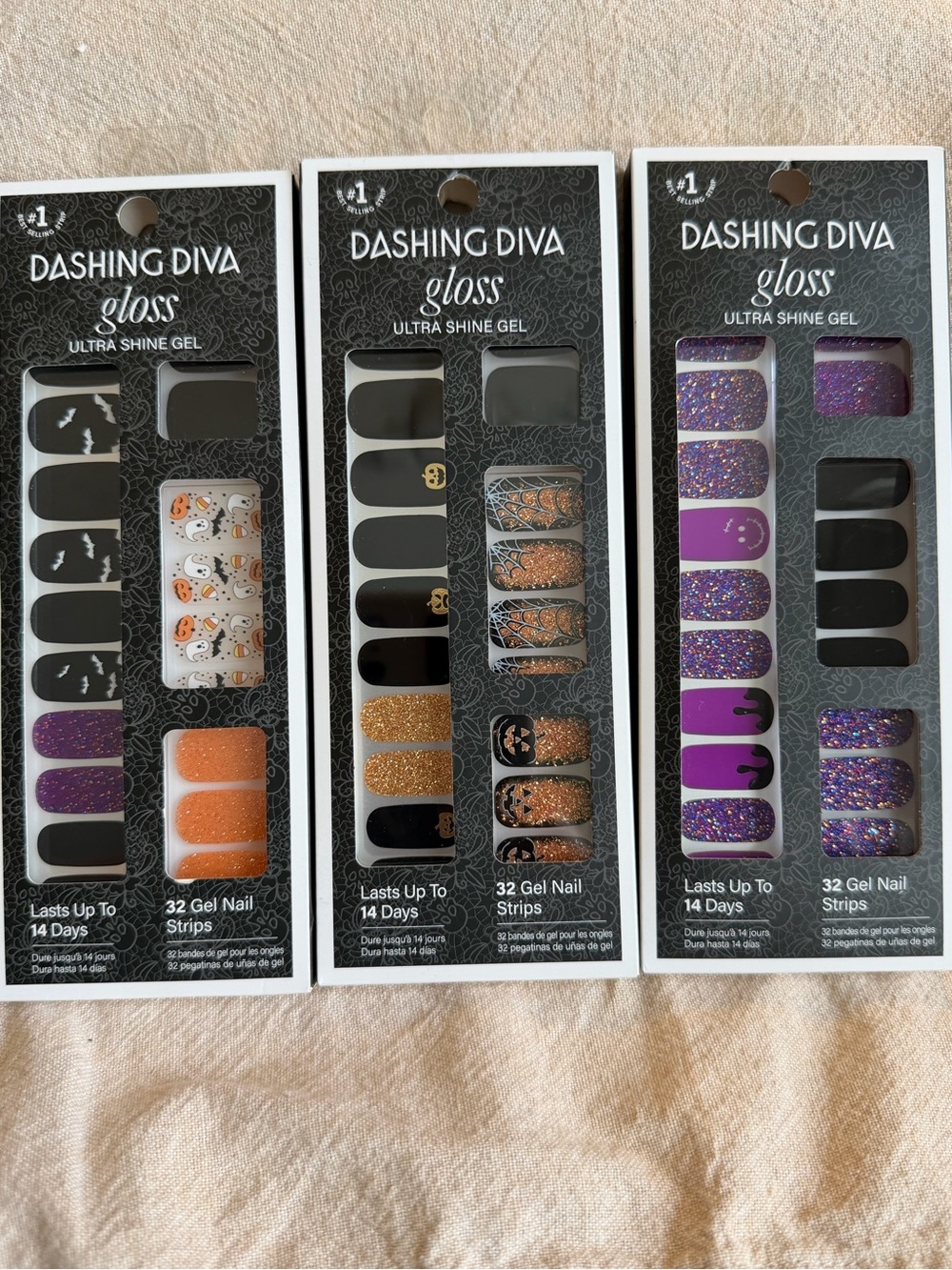 NIB~ Dashing Diva 🎃Halloween Gel Nail Strips - Set of 3